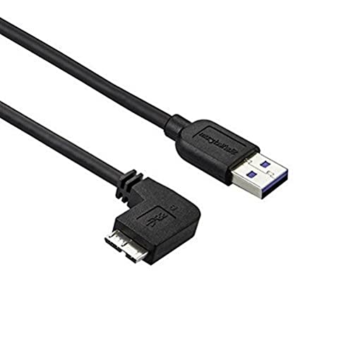 StarTech.com 1m Slim Micro USB 3.0 Kabel linksgewinkelt - USB 3.1 Gen 1 (5 Gbit/s) Anschlusskabel von StarTech