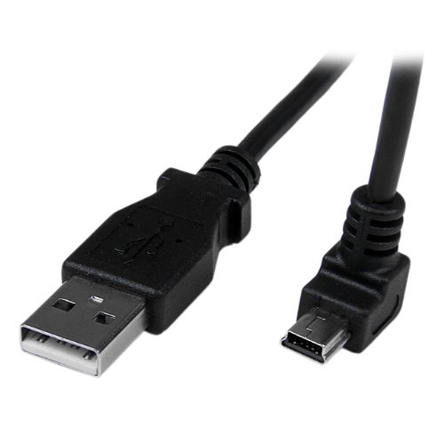 StarTech.com 2m USB auf Mini USB Anschlusskabel abgewinkelt - USB A zu Mini B Kabel - 1 x USB A (St), 1 x USB Mini B (St) - Schwarz von StarTech