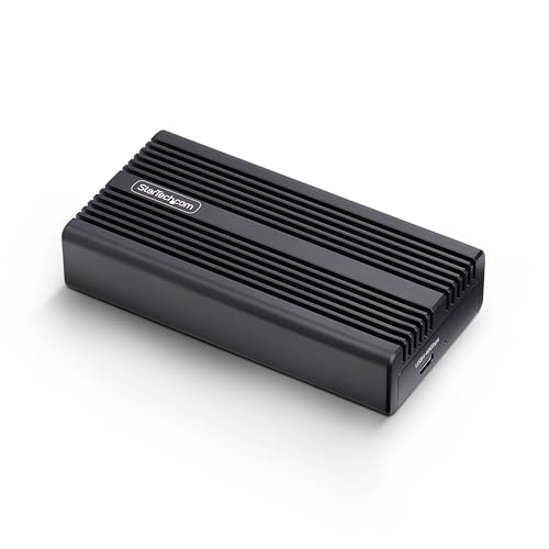 StarTech. com USB4 M.2 NVMe Gehäuse, 40 Gbit/s, externes USB-C/Thunderbolt NVMe SSD-Gehäuse, Aluminium-Kühlkörpergehäuse, B+M/M-Key von StarTech