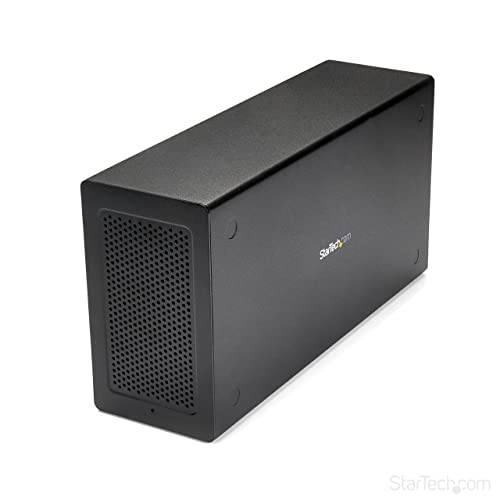 StarTech.com Thunderbolt 3 PCIe Erweiterungsgehäuse, Externes Gehäuse mit einem PCI Express Slot, PCIe Box für Laptops/Desktops/All-In-Ones, 5K/4K Ausgang über TB3/DP Ports, TAA konform (TB31PCIEX16) von StarTech.com