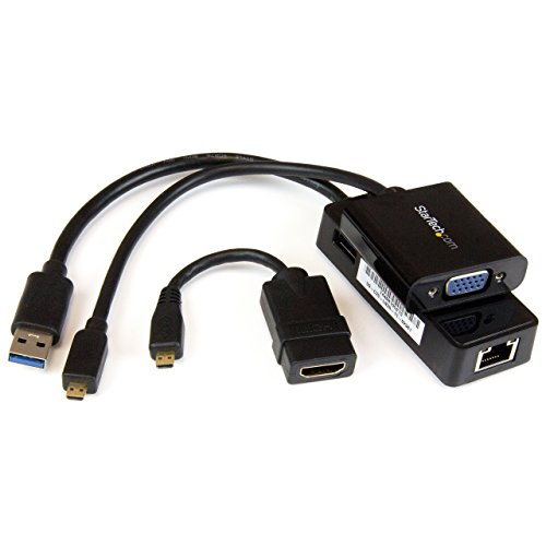 StarTech.com Adapter Kit für Lenovo Yoga 3 Pro - Micro HDMI auf VGA - Micro HDMI auf HDMI - USB 3.0 Gb LAN - 3-in-1 Konnektivität Bundle von StarTech