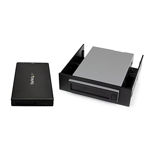 StarTech.com Hot Swap Festplattenschacht für 2,5" SATA SSD / HDD - USB 3.1 (10Gbit/s) Gehäuse - Wechselrahmen 3,5" /5,25" - SATA Backplane von StarTech