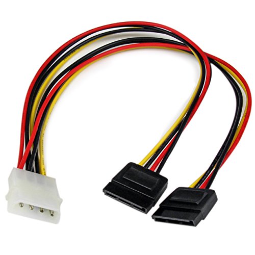 StarTech.com SATA Y-Stromkabel - Splitter Power Y-Kabel mit 2 x SATA intern 1 x Molex (Stecker) 2 x SATA Power (15 pin) Buchse 30cm von StarTech