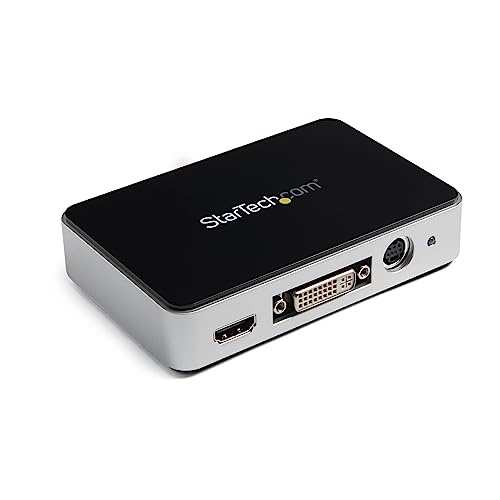 StarTech.com USB 3.0 HDMI Video Aufnahmegerät - Freistehende Externe Capture Karte - USB 3.0 Video Grabber - HDMI/DVI/VGA/Komponenten HD PVR Video Capture 1080p @ 60fps (USB3HDCAP) von StarTech.com