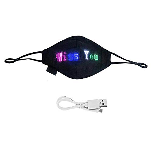 Starall Gesichtsabdeckung, Bluetooth LED Programmierbare Gesichtsabdeckung Benutzerdefiniertes USB Zeichen Wiederaufladbar,Wiederverwendbare und waschbare für Halloween Starall Gesichtsabdeckung, Bluetooth LED Programmierbare Gesichtsabdeckung Benutzerdefiniertes USB Zeichen Wiederaufladbar,Wiederverwendbare und waschbare für Halloween von Starall