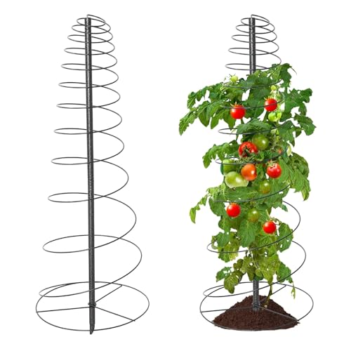 Starbover Rankhilfe Garten, 2 Stück Rankgitter Metall 170cm, Rostfreies Rankhilfen für Kletterpflanzen Rosen, Gurken & Balkonpflanzen, Stabiles Spalier mit verstärkten Verbindungen von Starbover