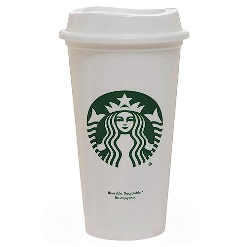 Starbucks Reisebecher wiederverwendbar, Grande / Medium, 473 ml, Weiß von STARBUCKS