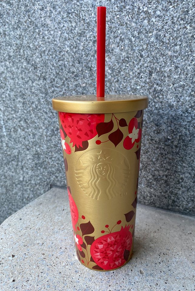 Starbucks Frühstücks-Geschirrset SS Cold Cup Gold Pomegranate 17 Starbucks Frühstücks-Geschirrset SS Cold Cup Gold Pomegranate 17 von Starbucks