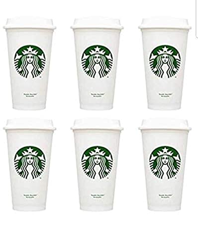 Starbucks Grande wiederverwendbare Becher, recycelbar, Kunststoff, 473 ml, 6 Stück von STARBUCKS