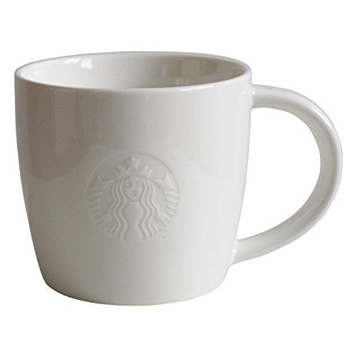 STARBUCKS , Keramik, Kaffeetasse Weiss Tasse Coffee Cup Mug Classic White Collectors 12oz von STARBUCKS