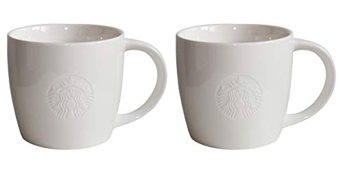 STARBUCKS Porzellan Mug Venti Grande Fore Here Serie Weiss Collectors Set Varianten (2, Venti/20oz/591ml) von STARBUCKS
