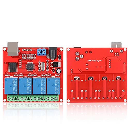 Starbun USB-Switch-Controller, 4-Kanal-DC-24-V-Computer USB-Smart-Switch-Controller PC-Relais-Antriebsmodul-Erweiterungskarte von Starbun