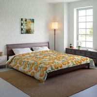 Orangen Bett Tröster, Obst König Königin Twin Single Full Size Cool Luxus Gesteppte Decke Bettwäsche Dekor Schlafzimmer von Starcovedesign