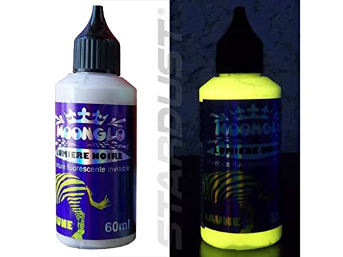 Stardust MOONGLO BLACKLIGHT INVISIBLE UV Farbe für Pinsel - YELLOW 60ml von Stardust Colors