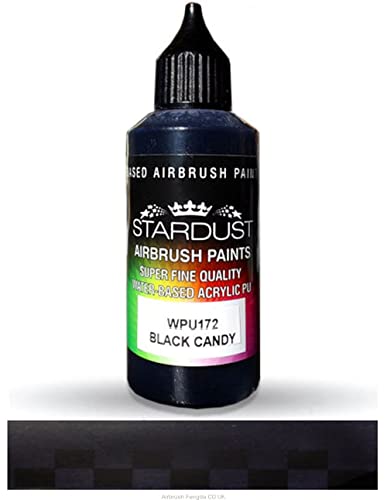 Stardust WPU172 Airbrush PU 1K RC CANDY Color BLACK 60ml von Stardust Colors