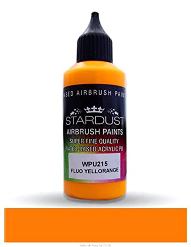Stardust WPU215 Airbrush PU 1K RC FLUORESCENT Color YELLORANGE 60ml von Stardust Colors