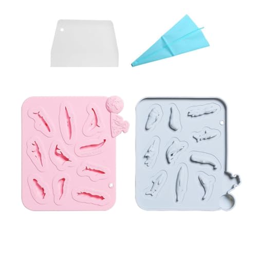 Marine-Thema Silikon Fondant Form 2er-Pack, Ozean Fisch Hai Delphin DIY Handgemachte Backen Werkzeuge Marine-Thema Silikon Fondant Form 2er-Pack, Ozean Fisch Hai Delphin DIY Handgemachte Backen Werkzeuge von Stareal