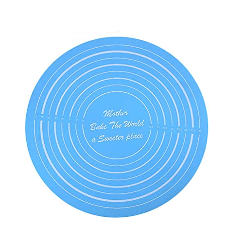 11.8 Zoll 30cm Runde Silikon Backmatte Kuchen Matte Silikon Kuchen Matte Silikon Backmatte mit Messungen für Kuchen Drehteller Stand Antihaft Hitzebeständiges Gebäck Backblatt von Stareal