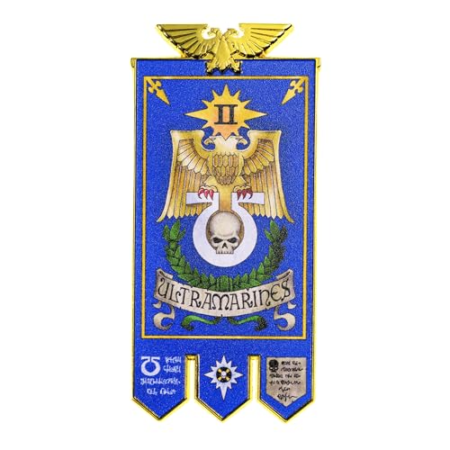 Starforged Warhammer Kühlschrankmagnet 40K Space Marines 2 Ultramarines Second Company Militärflagge von Starforged