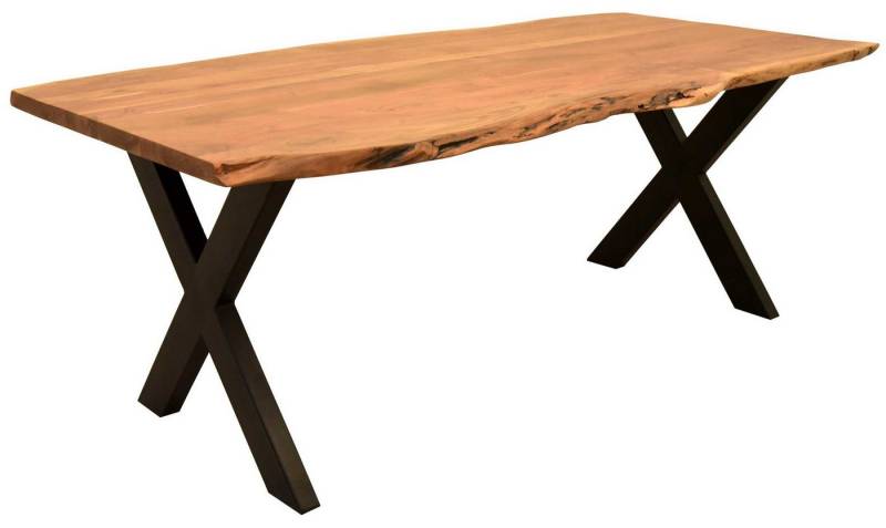 Starhome Esstisch Baumkantentisch Catania Akazie Cross Gestell von Starhome