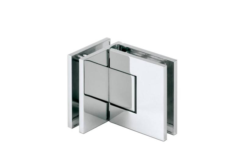 Starhome Türbeschlag Duschtür-Pendelband EXCITE Glas an Glas 90° (2 Stück/Set), Geeignet für 8 und 10 mm Glasdicke, maximale Duschtürbreite 1.000 mm von Starhome