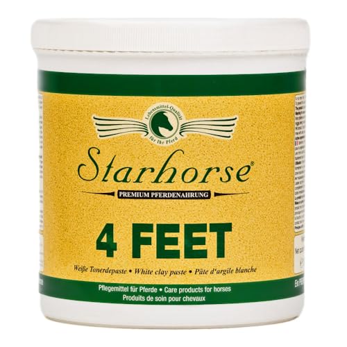 Starhorse 4 Feet weiße Tonerdepaste 1.500g Dose für Pferde von Starhorse