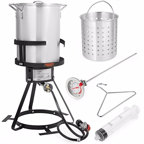 Barton 30QT Truthahn-Fritteuse 37.000BTU Fischfritteuse Topf Combo Boiler Dampfgarer Bräter Muschel Krebstopf Kochdeckel Meeresfrüchte Cajun Gasherd Brenner Ständer Injektor Barton 30QT Truthahn-Fritteuse 37.000BTU Fischfritteuse Topf Combo Boiler Dampfgarer Bräter Muschel Krebstopf Kochdeckel Meeresfrüchte Cajun Gasherd Brenner Ständer Injektor von Stark USA