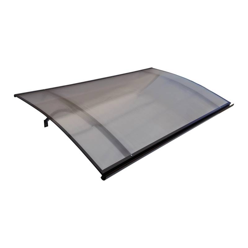 STARKEDACH Aluminiumrahmen Vordach Gebogen L-160 RAL 8017 Mit Polycarbonatbeschichtung von StarkeDACH