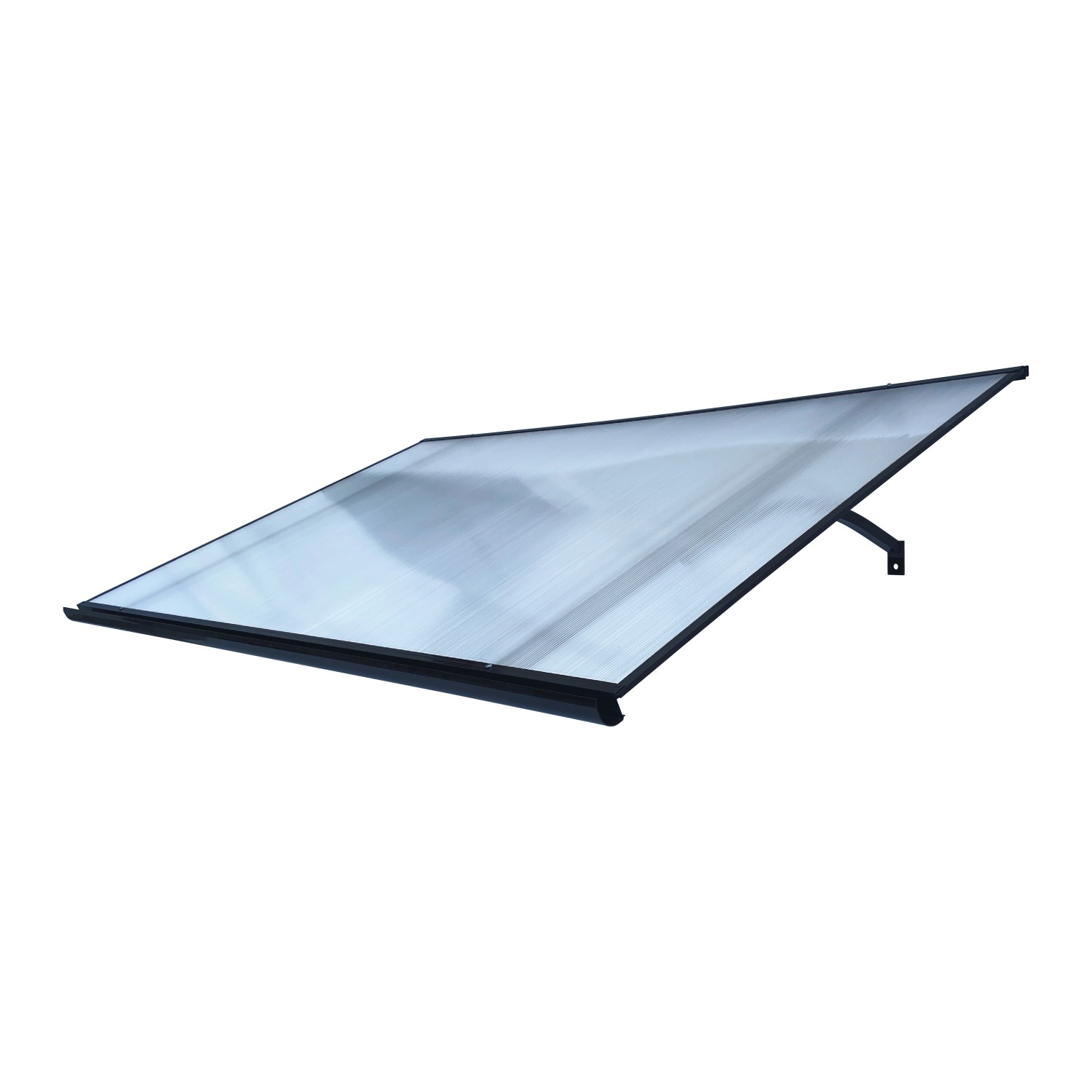 STARKEDACH Aluminiumrahmen Vordach Straight T-160 RAL 7016 Mit Polycarbonatbeschichtung von StarkeDACH