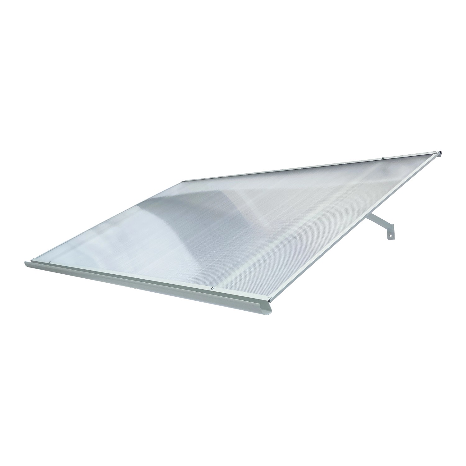 STARKEDACH Aluminiumrahmen Vordach Straight T-160 RAL 7035 Mit Polycarbonatbeschichtung von StarkeDACH