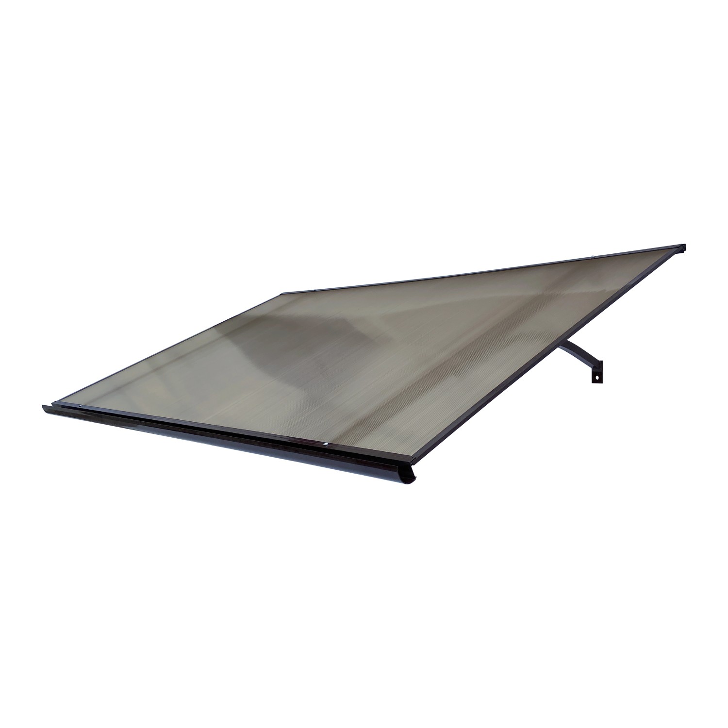 STARKEDACH Aluminiumrahmen Vordach Straight T-160 RAL 8017 Mit Polycarbonatbeschichtung von StarkeDACH