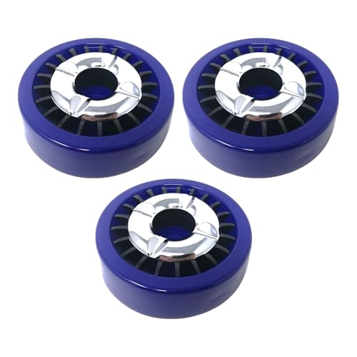 3er Set Gluttöter Windaschenbecher | Stabile Outdoor Aschenbecher für Balkon & Gastro | Kein Nachqualmen | Rund Ø14cm (3x Blau) von Starlet24