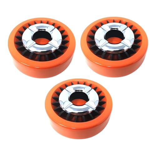 3er Set Gluttöter Windaschenbecher | Stabile Outdoor Aschenbecher für Balkon & Gastro | Kein Nachqualmen | Rund Ø14cm (3x Orange) von Starlet24