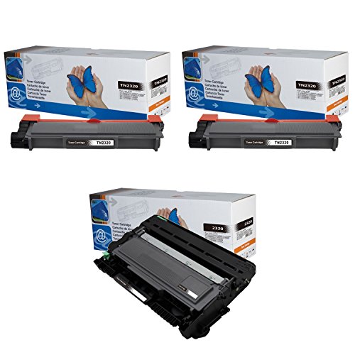 Bildtrommel + 2x Toner kompatibel mit Brother DR2320 / TN2320 TN2310 DCP HL MFC L2300D L2320D L2340DW L2360DN L2365DW L2380DW L2500D L2520DW L2540DN L2560DW L2700DW L2720DW L2740DW von Starlet24