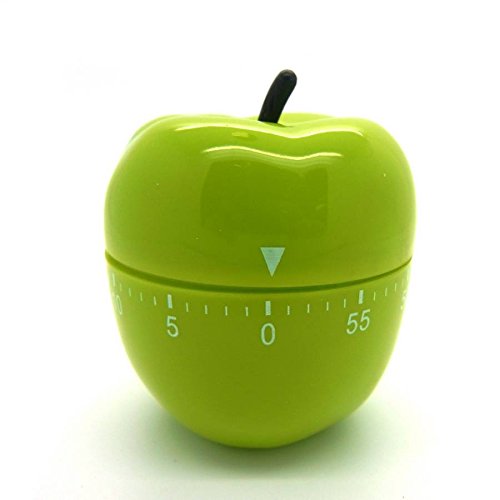 Eieruhr Kurzzeitmesser Wecker Küchentimer Küchenuhr Schaltuhr Timer Kochhilfe Walzen-Apfel grün von Starlet24