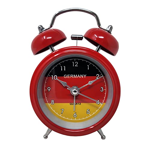 Starlet24 Glockenwecker Deutschland Motiv Uhr Wecker Tischuhr rot von Starlet24