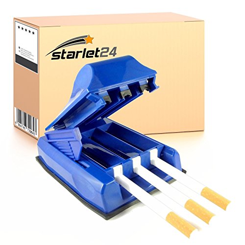 Starlet24 Zigarettenstopfmaschine Zigarettenstopfer Stopfmaschine Stopfer für Zigaretten Tabak (farblich Sortiert) Tabakfüller Stopfgerät 3er Stopfer von Starlet24