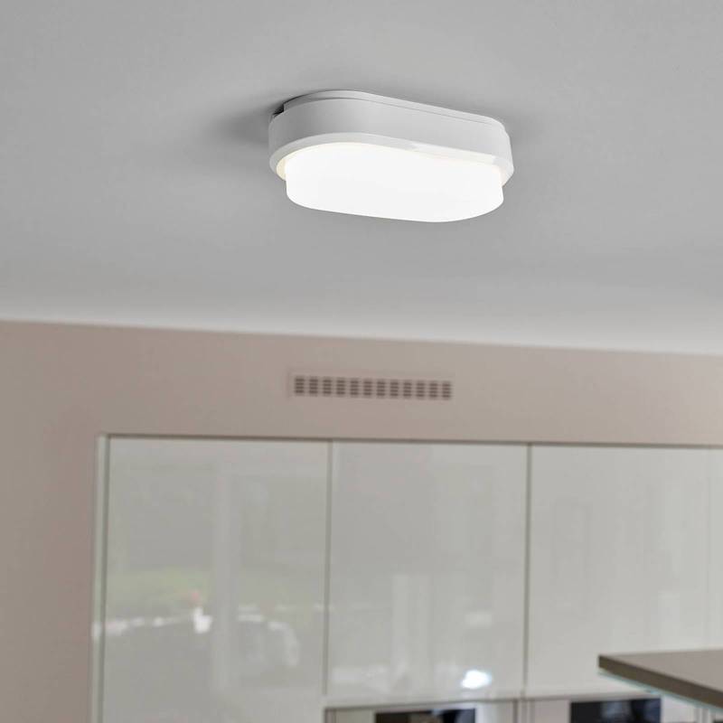 LED-Deckenleuchte Ipsum mit Sensor, weiß, oval von Müller-Licht