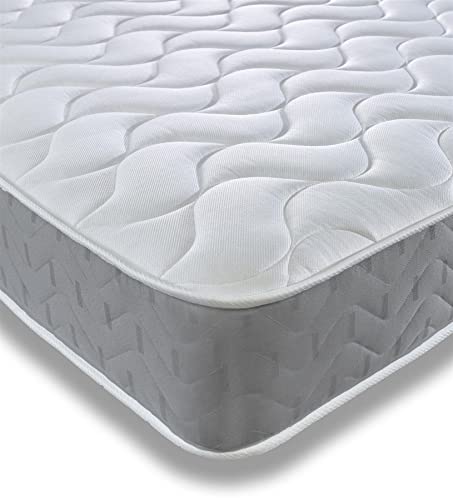 Starlight Beds - Einzelbett-Matratze aus Memory-Schaum. Hybrid-Einzelbett-Matratze mit Memory-Schaum-Schicht und grauem Rand. Weiche/mittlere Festigkeit (90 cm x 190 cm x 18 cm) von Starlight Beds