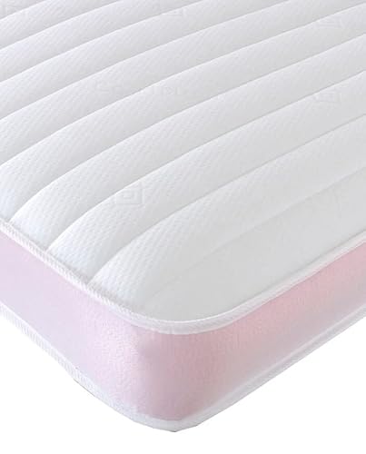Starlight Beds KIDP-26 Matratze für Einzelbett, Memory-Schaum, klein Federkernmatratze mit pinkem Rand, 70 x 180 cm, Schaumstoff-Feder, Rose, 2ft6 Small Single Mattress von Starlight Beds