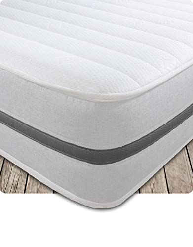 Starlight Beds Matratze, Feuerbeständige, regulierte Materialien, weiß, 4ft Small Double Mattress (120cm x 190cm) von Starlight Beds