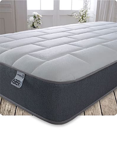 Starlight Beds Matratze für Doppelbett, Memory-Schaum, Weiß/Grau, 137 cm von Starlight Beds