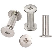 Starlight - 30 Sets Chicago-Bindeschrauben, vernickelte Bindeschrauben 5 mm x 15 mm, silberfarben Starlight - 30 Sets Chicago-Bindeschrauben, vernickelte Bindeschrauben 5 mm x 15 mm, silberfarben von Starlight