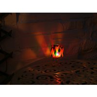 Harlekin ~ Ein Exklusives Design, Mulitfarben, Handbemalt, Gestielter T Lichthalter. Personalisierung Möglich von StarlightAndShadows