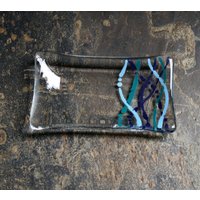 Serpentin Serie "Wasser' | D1 Verschmolzene Glasseife/Trinket Mini Sushi Pralinenschale in Türkis, Teal & Dunkelblau Auf Klarer Basis Serpentin Serie "Wasser' | D1 Verschmolzene Glasseife/Trinket Mini Sushi Pralinenschale in Türkis, Teal & Dunkelblau Auf Klarer Basis von StarlightAndShadows