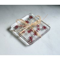 Verschmolzene Glas-Winter-Untersetzer "Kupferschnee' - Klare Untersetzer Mit Echten Kupfer-Schneeflocken. Wähle 2 Oder 4. Weihnachts Untersetzer Verschmolzene Glas-Winter-Untersetzer "Kupferschnee' - Klare Untersetzer Mit Echten Kupfer-Schneeflocken. Wähle 2 Oder 4. Weihnachts Untersetzer von StarlightAndShadows