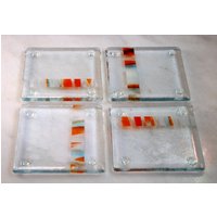 Verschmolzene Glasuntersetzer "Versicolor - Feli Beige Spirito' Ein Set Von 4 Stabilen Untersetzern, Mit Einem Atemberaubenden Band Aus Leuchtenden Verschmolzene Glasuntersetzer "Versicolor - Feli Beige Spirito' Ein Set Von 4 Stabilen Untersetzern, Mit Einem Atemberaubenden Band Aus Leuchtenden von StarlightAndShadows