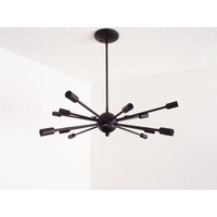 Sputnik Kronleuchter - 16 Arm Messing Deckenleuchte Mid Century Modern Esszimmer Leuchte Starburst Wohnzimmer Schlafzimmer Ul Listed von StarlightLighting