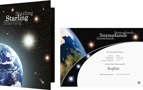 Sterntaufe - Stern kaufen - Stern schenken (Kleiner Stern) von Starling
