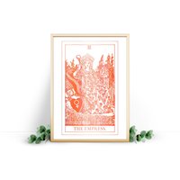 Die Kaiserin Tarot Druck. Poster in Gold, Rosegold, Silber Und Anderen Folienfarben von StarlitInspired